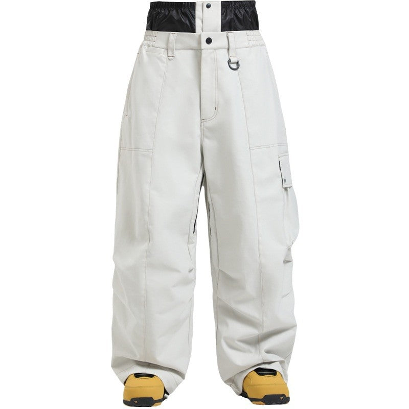 Unisex Wide-Leg Windproof Ski Pants – Breathable Winter Snow Pants