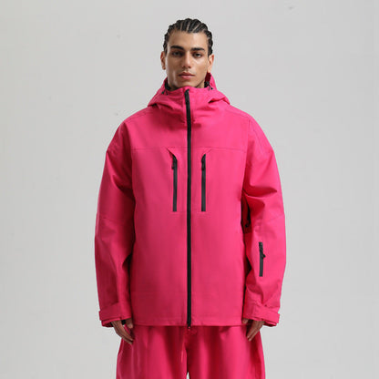 Men's Waterproof Breathable Ski Jacket – Hooded Winter Snow Coat