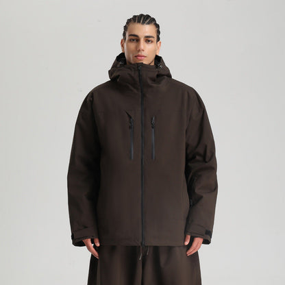 Men's Waterproof Breathable Ski Jacket – Hooded Winter Snow Coat