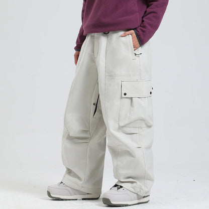 Unisex Wide-Leg Windproof Ski Pants – Breathable Winter Snow Pants