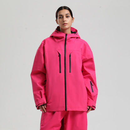 Men's Waterproof Breathable Ski Jacket – Hooded Winter Snow Coat