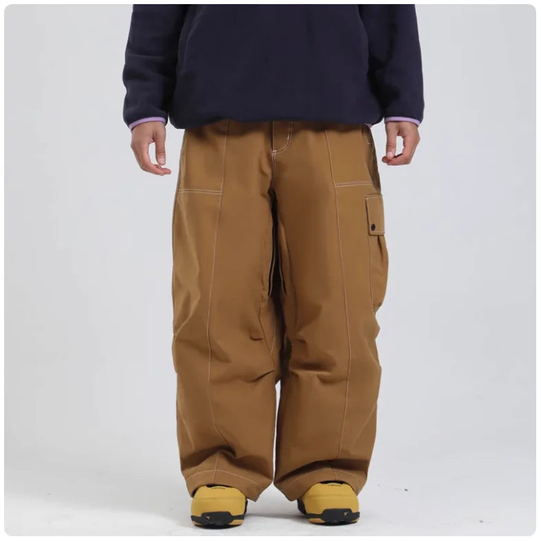 Men's Waterproof Snowboard Pants – Insulated Ski Pants with Zipper Pockets